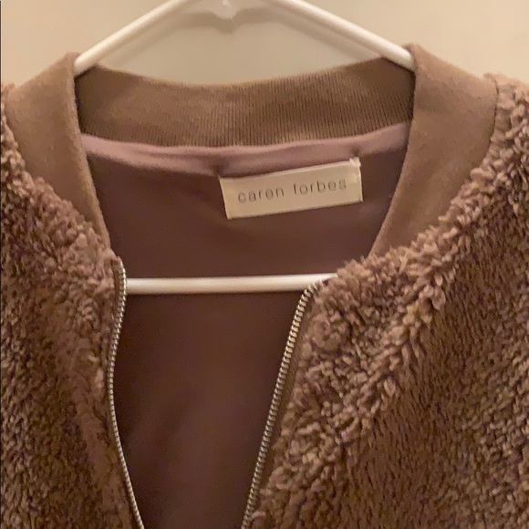 Brown fuzzy jacket !! - Picture 2 of 3